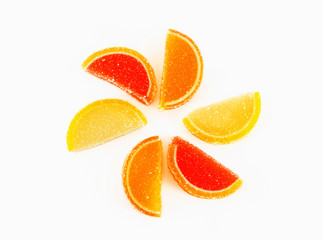 Naklejka na ściany i meble fruit jellies in form citrus