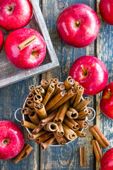 Apples and cinnamon