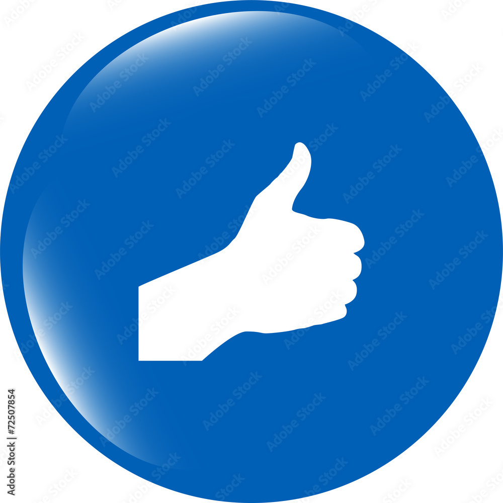 Fototapete like icon button, web design element isolated on white