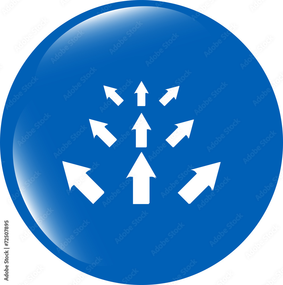 Poster arrow set. web icon button isolated on white
