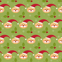 inter holidays pattern background with funny Santa