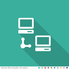 Flat Long Shadow Icon