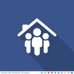 Flat Long Shadow Icon