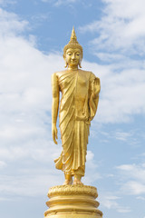 Fototapeta na wymiar Standing Buddha Statue, Chanthaburi, Thailand