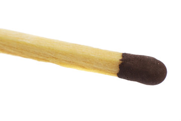 Black match isolated white background