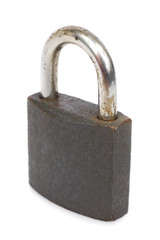 Fototapeta premium Old lock on the white background
