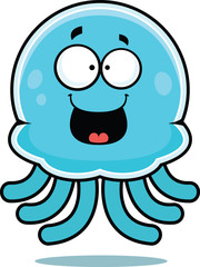 Cartoon Baby Jellyfish Happy