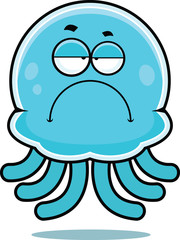 Cartoon Baby Jellyfish Grumpy