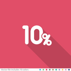 Flat Long Shadow Icon