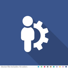 Flat Long Shadow Icon