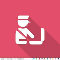 Flat Long Shadow Icon