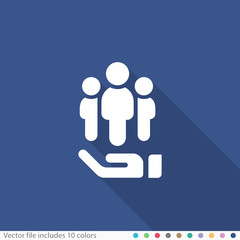 Flat Long Shadow Icon