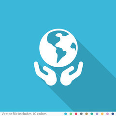 Flat Long Shadow Icon