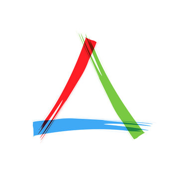 recommend clip art: Abstract logo triangle scrawled