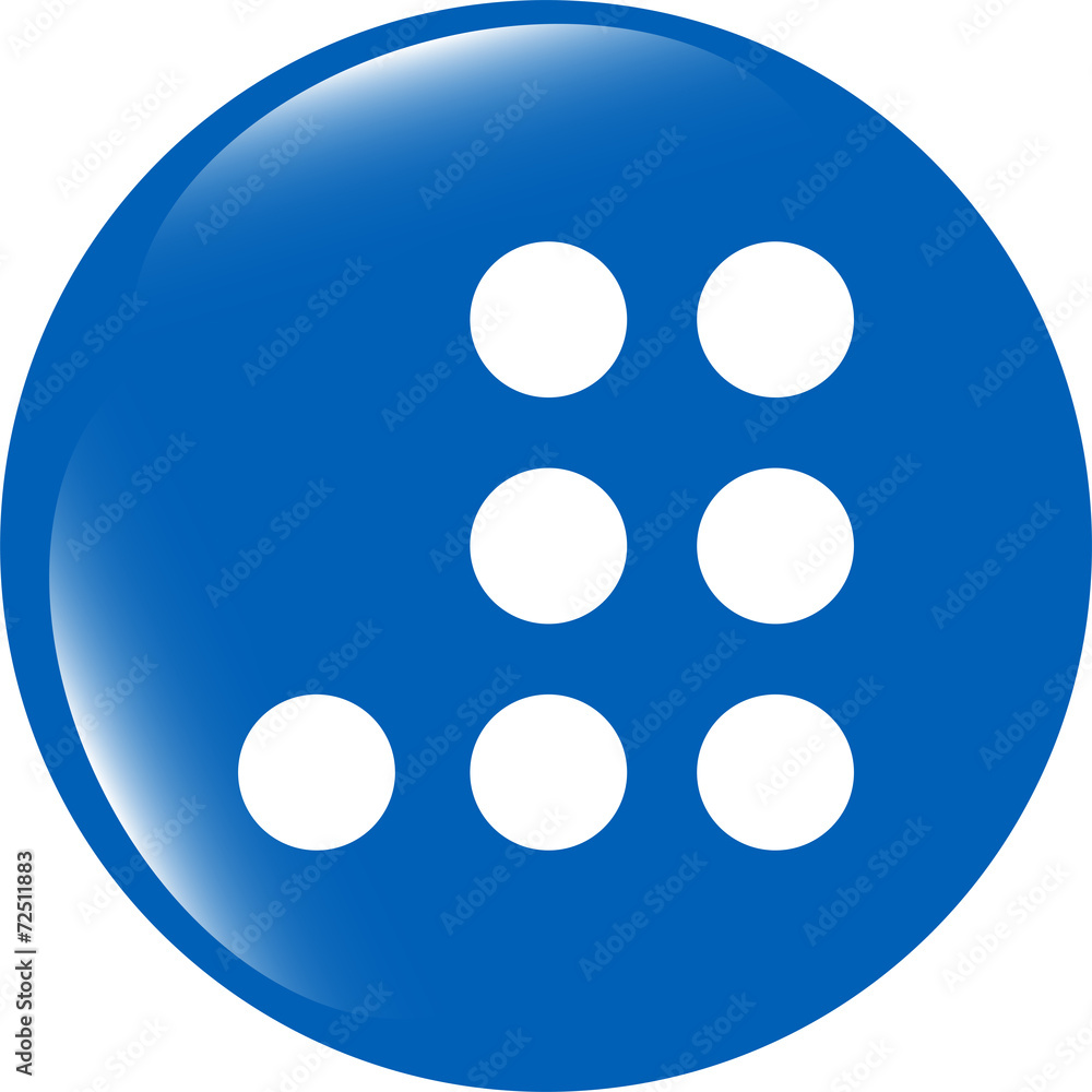 Poster empty white abstract circles on web button (icon) isolated