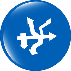 abstract lines (arrows) on web glossy icon (button)