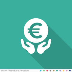 Flat Long Shadow Icon