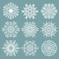 openwork snowflakes - obrazy, fototapety, plakaty