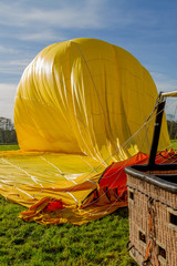 Yellow hot air balloon