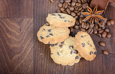Cookies, coffee beans and anise