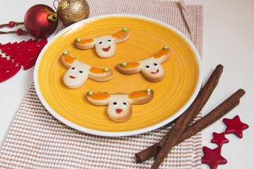 Christmas handmade cookies reindeer