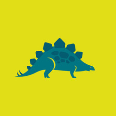 Stegosaurus blue icon and picture