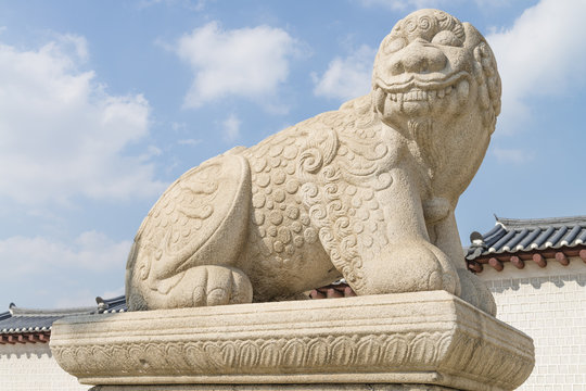Haechi - Statue at Gyeongbokgung Palace in Seoul, South Korea