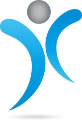Mensch, Fitness, Gesundheit, Logo