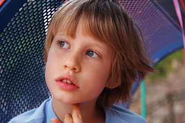 Portrait of cute 6 years old boy