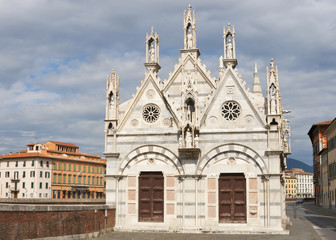 Santa Maria della Spina church in Pisa, Italy.