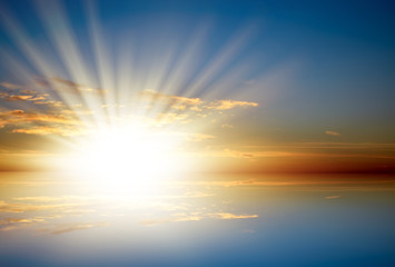 Obraz premium evening sunset