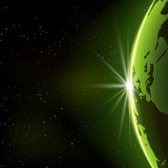 Vector Planet Earth Illustration in Space