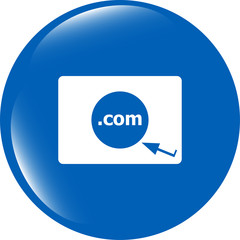 Domain COM sign icon. Top-level internet domain symbol