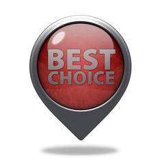 Best choice pointer icon on white background