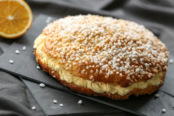 tarte tropézienne sur ardoise 3