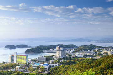 Fototapeta premium Shirahama, Japan Beachfront Skyline
