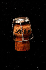 champagnerkorken mit Jahreszahl 2015