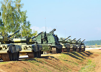 Fototapeta premium Military convoy