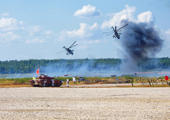 Tank on the camp