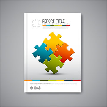 Modern Vector abstract brochure report design template