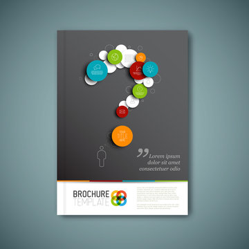 Modern Vector abstract brochure report design template
