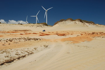 éolienne sur la côte nordest du brésil