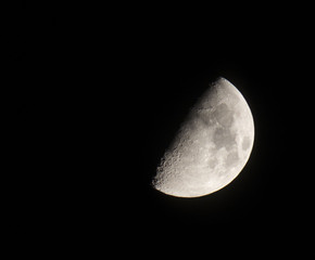 Crescent moon in October