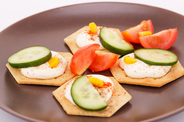 Snacks with vegetables