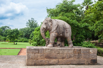 Fototapeta na wymiar Ancient Granite Elephant