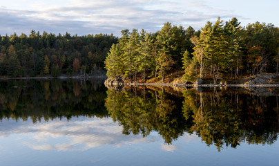 Fototapeta premium Evening Light on Northern Lake Shoreline
