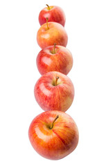 Royal gala apple on white background