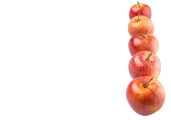 Royal gala apple on white background