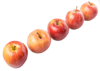 Royal gala apple on white background