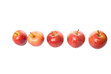 Royal gala apple on white background